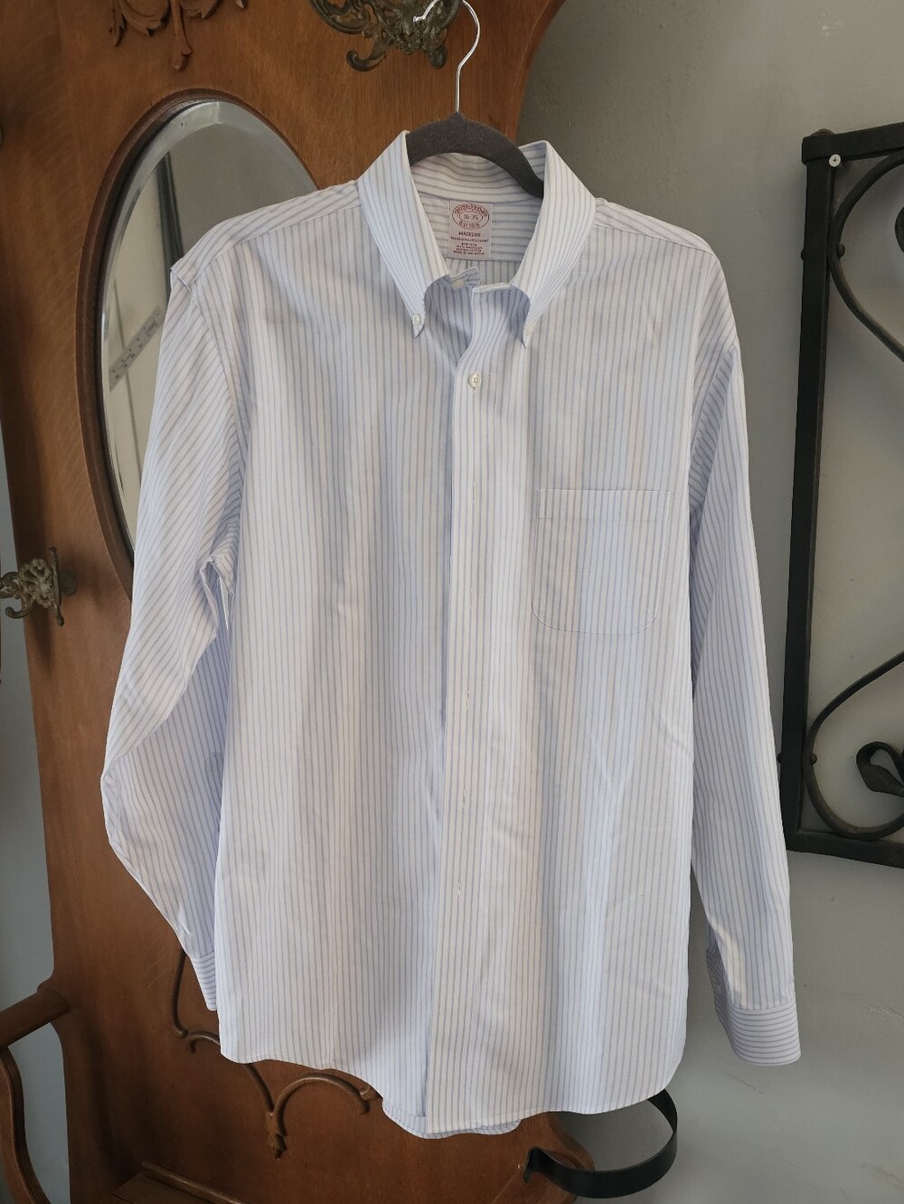 Brooks Brothers Madison Supima Cotton Non Iron Striped Shirt 16-35